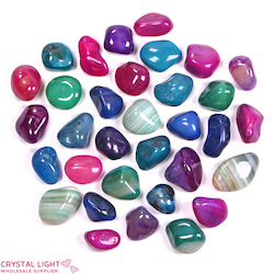 Tumble Lots: Mixed Dyed Agate Tumble Lot 20-30mm