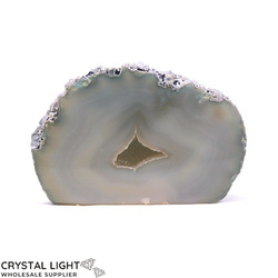 Agate Geodes: Grey Agate Cut Base Geode