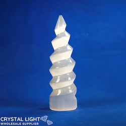 Selenite Spiral Point