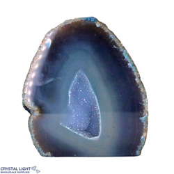 Agate Geodes: Teal Agate Cut Base