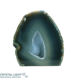 Teal Agate Cut Base Geode