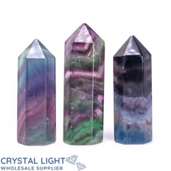 Polished Point Lots: Rainbow Fluorite Point Lot