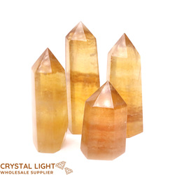 Polished Point Lots: Yellow Fluorite Point Lot