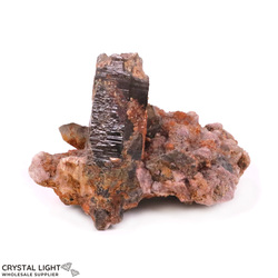 All Other Crystal Specimens: Hessonite on Smokey quartz Specimen