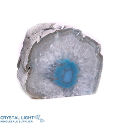 Candle Holders: Teal Agate Candle Holder (single)