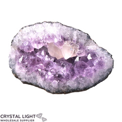 Amethyst Druse with Calcite
