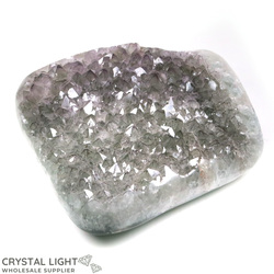 Single Druse Pieces: Prasiolite Polished Druse with Phantoms