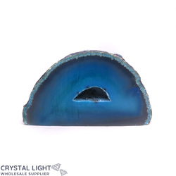 Agate Geodes: Teal Agate Cut Base