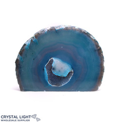 Agate Geodes: Teal Agate Cut Base