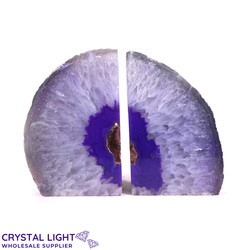 Purple Agate Bookends