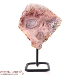 Pink Amethyst Slice on Stand