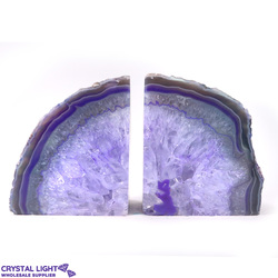 Purple Agate Bookends