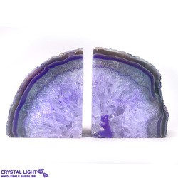 Bookends: Purple Agate Bookends