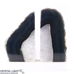Bookends: Black Agate Bookends