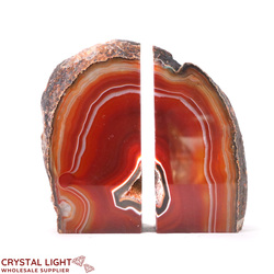 Bookends: Orange Agate Bookends