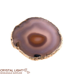 Agate Coaster (Gold Trim)