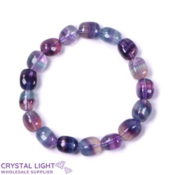 Rainbow Fluorite Tumble Bracelet