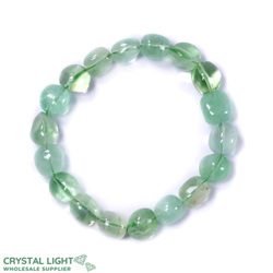 Tumble Bead Bracelets: Green Fluorite Tumble Bracelet