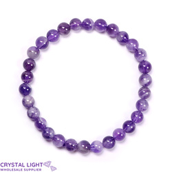 Chevron Amethyst 6mm Bracelet