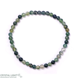 Moss Agate Bracelet 4mm