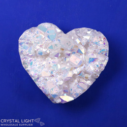 Hearts: Rainbow Aura Druse Heart