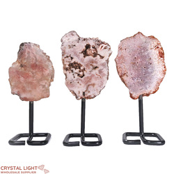 Display Pieces on Stand: Pink Amethyst on Stand Small
