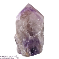 Cut Base Points: Amethyst Large Cut Base Point with Phantom