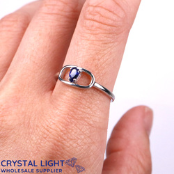 Blue Sapphire Oval Drop Ring