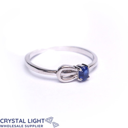 Sterling Silver Rings: Blue Kyanite Buckle Ring