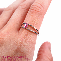 Ruby Double Band Oval Ring