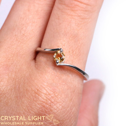 Sterling Silver Rings: Citrine Bypass Ring