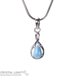 Sterling Silver Pendants: Larimar Infinity Pendant