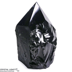 Black Obsidian Extra Large Cut Base Point