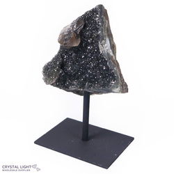 Display Pieces on Stand: Black Amethyst Druse On Stand