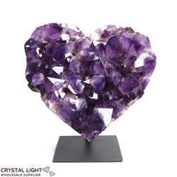 Amethyst Heart on Stand