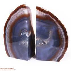 Bookends: Natural Agate Bookends