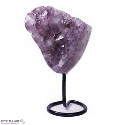 Semi polished Amethyst on Stand