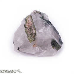 Green Tourmaline on Quartz