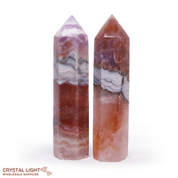 Polished Point Lots: Amethyst Agate Polished Point Lot