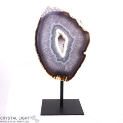 Display Pieces on Stand: Agate Geode on Stand