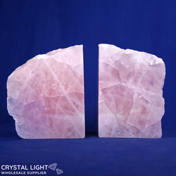 Bookends: Rose Quartz Bookends