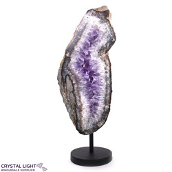 Display Pieces on Stand: Amethyst Druse Slice on Stand