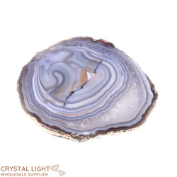 Agate Coaster (Gold Trim)