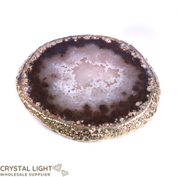 Agate Coaster (Gold Trim)