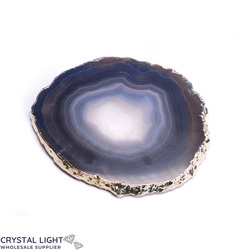 Agate Coaster (Gold Trim)