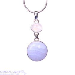 Moonstone & Blue Lace Pendant
