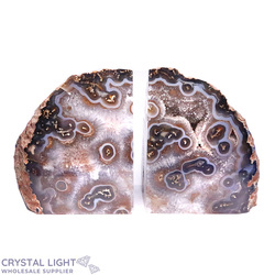 Agate & Quartz Bookends