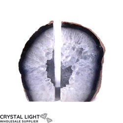 Bookends: Agate With Quartz Bookends