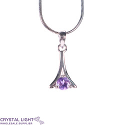 Amethyst Flared Pendant