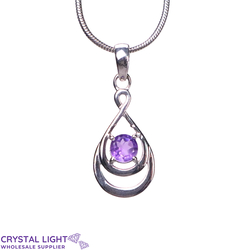 Amethyst Double Drop Pendant